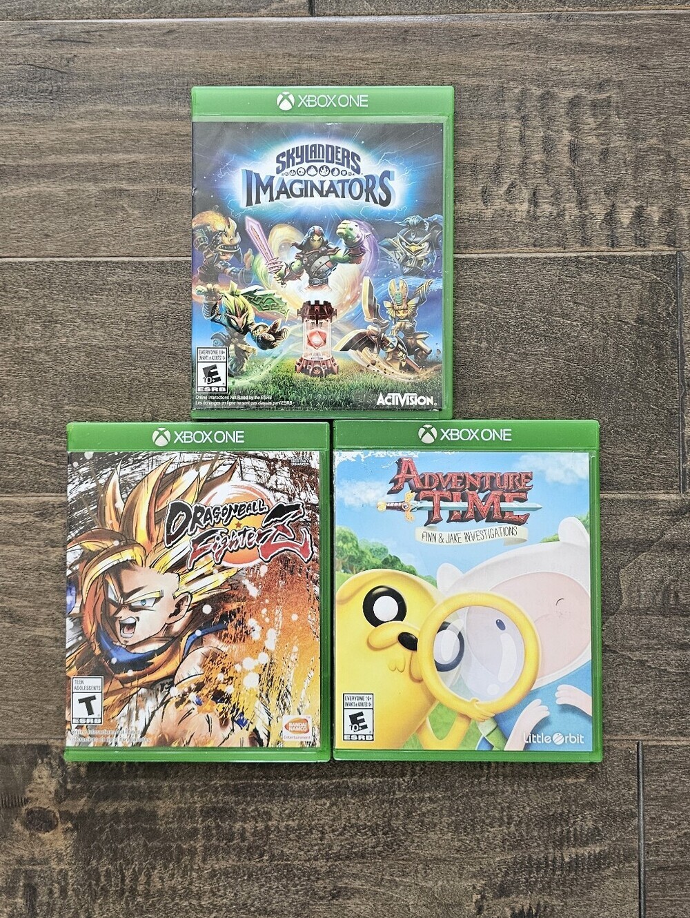 Skylanders Imaginators, Dragonball Z Fighter, Finn & Jake Investigations XBoxOne